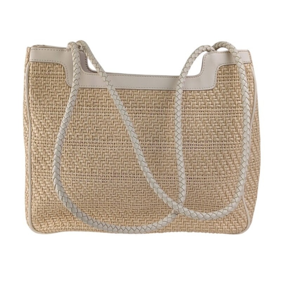 Vintage Etienne Aigner Woven Straw Shoulder Bag & Matching Wallet Braided Strap - Picture 2 of 4